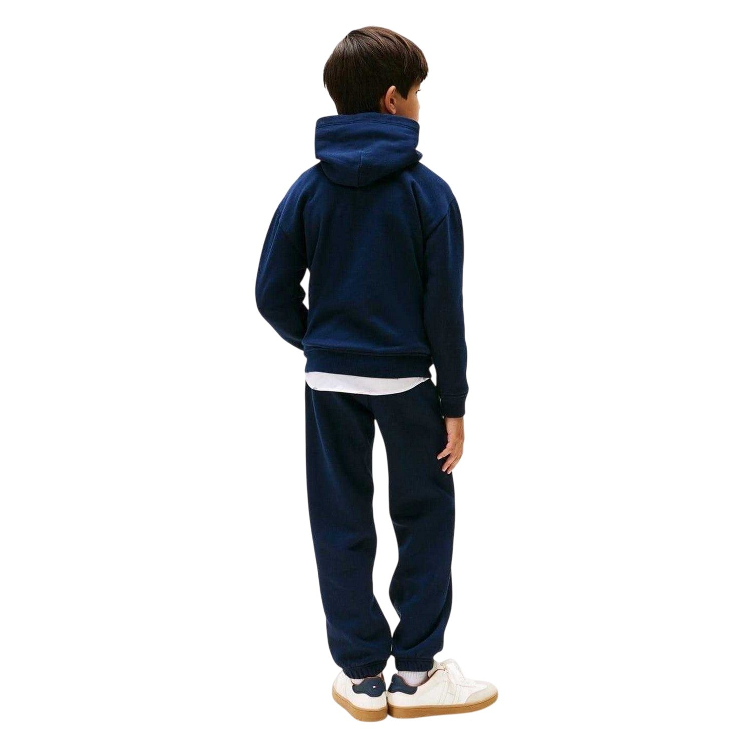 Heritage - Back - Tommy Hilfiger Childrens-Kids Flag Logo Drawstring Hoodie