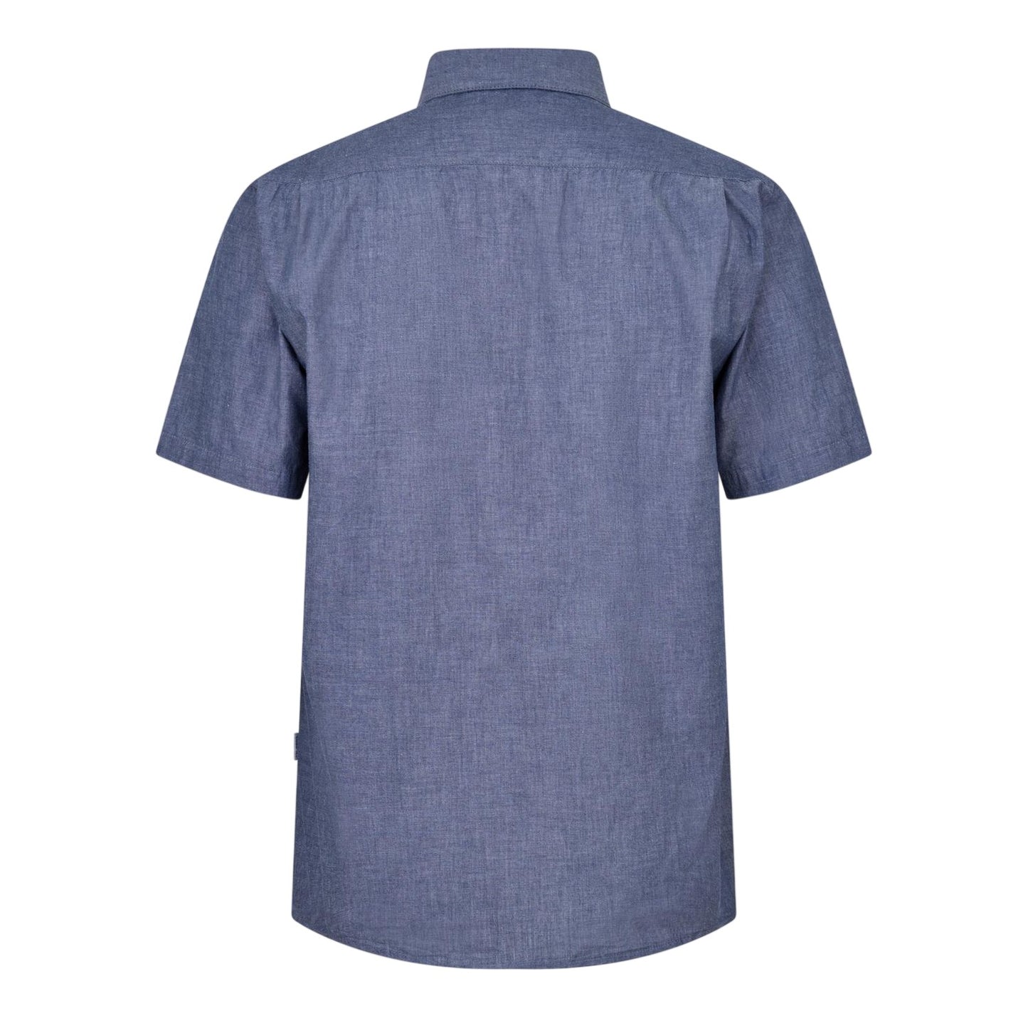 Dark Indigo - Back - Peter Werth Mens Leo Collared Short-Sleeved Shirt