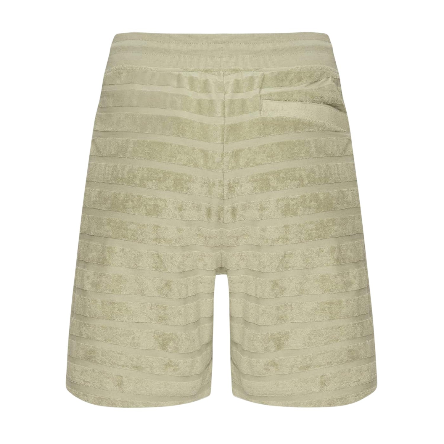 Green - Back - Hugo Mens Dutowel Horizontal Stripe Sweat Shorts