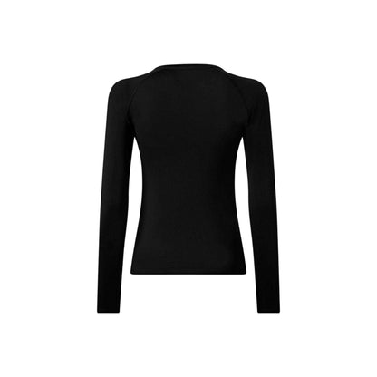 Black - Back - Champion Womens-Ladies Raglan Long-Sleeved Rash Guard