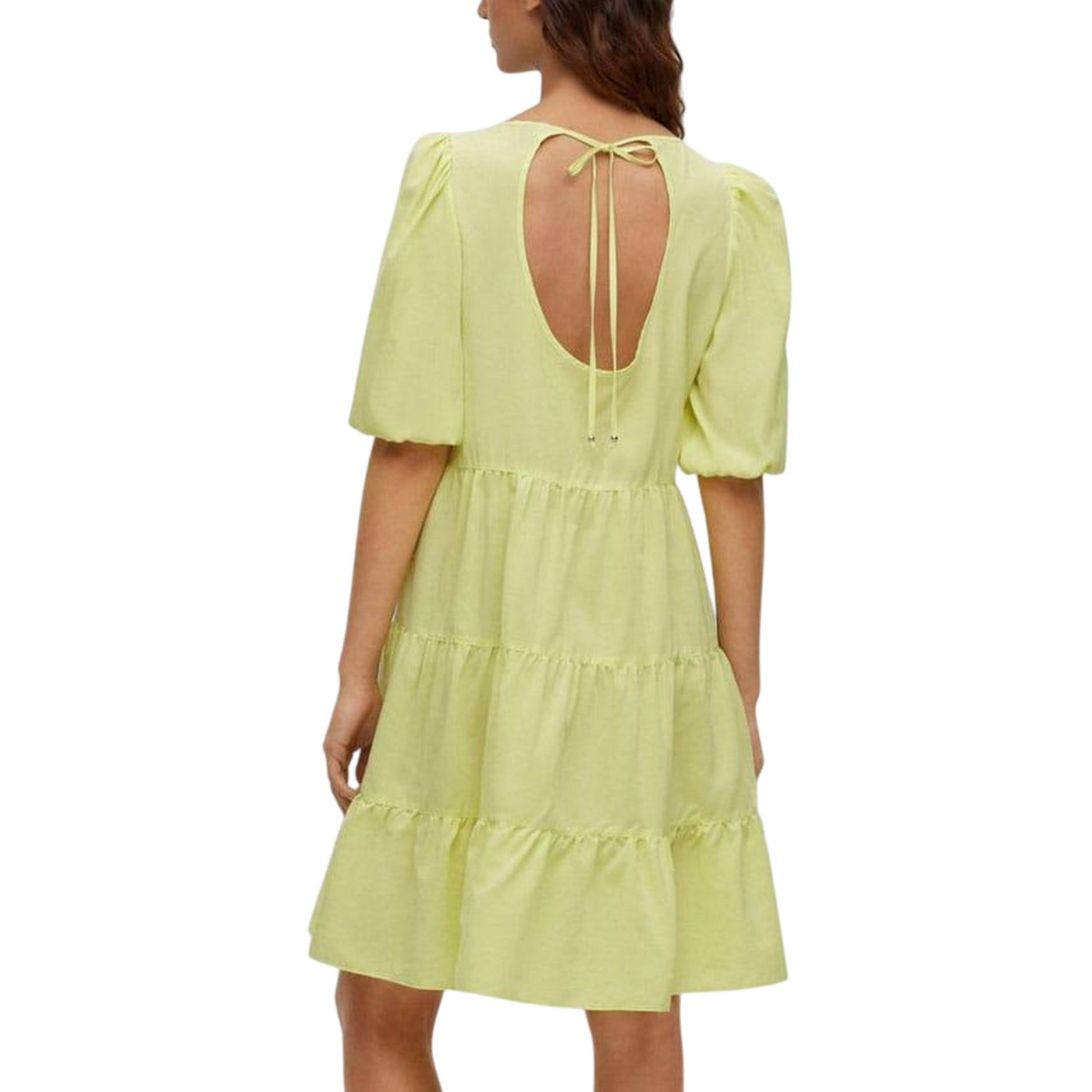 Yellow - Back - Hugo Womens-Ladies Komiri Dress