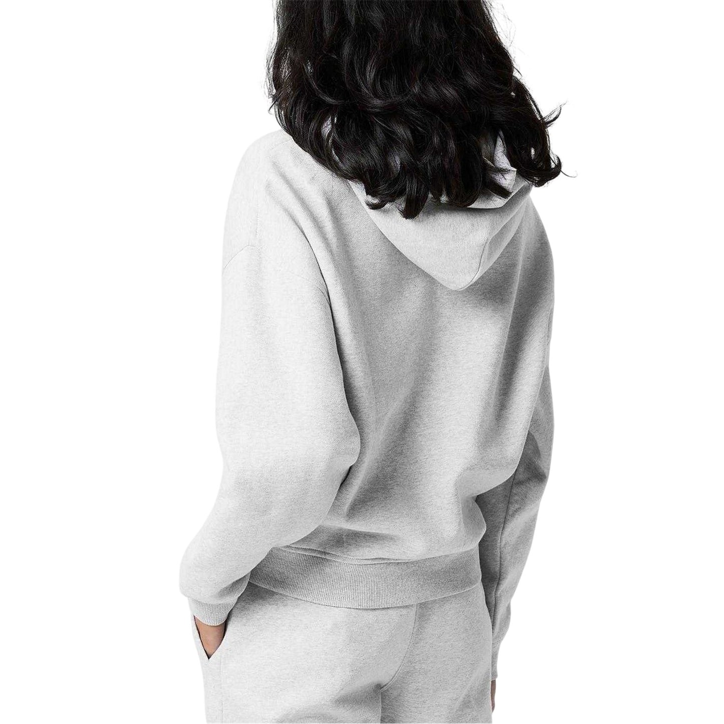 Grey Marl Marl - Back - Everlast Womens-Ladies Est 1910 Logo Hoodie
