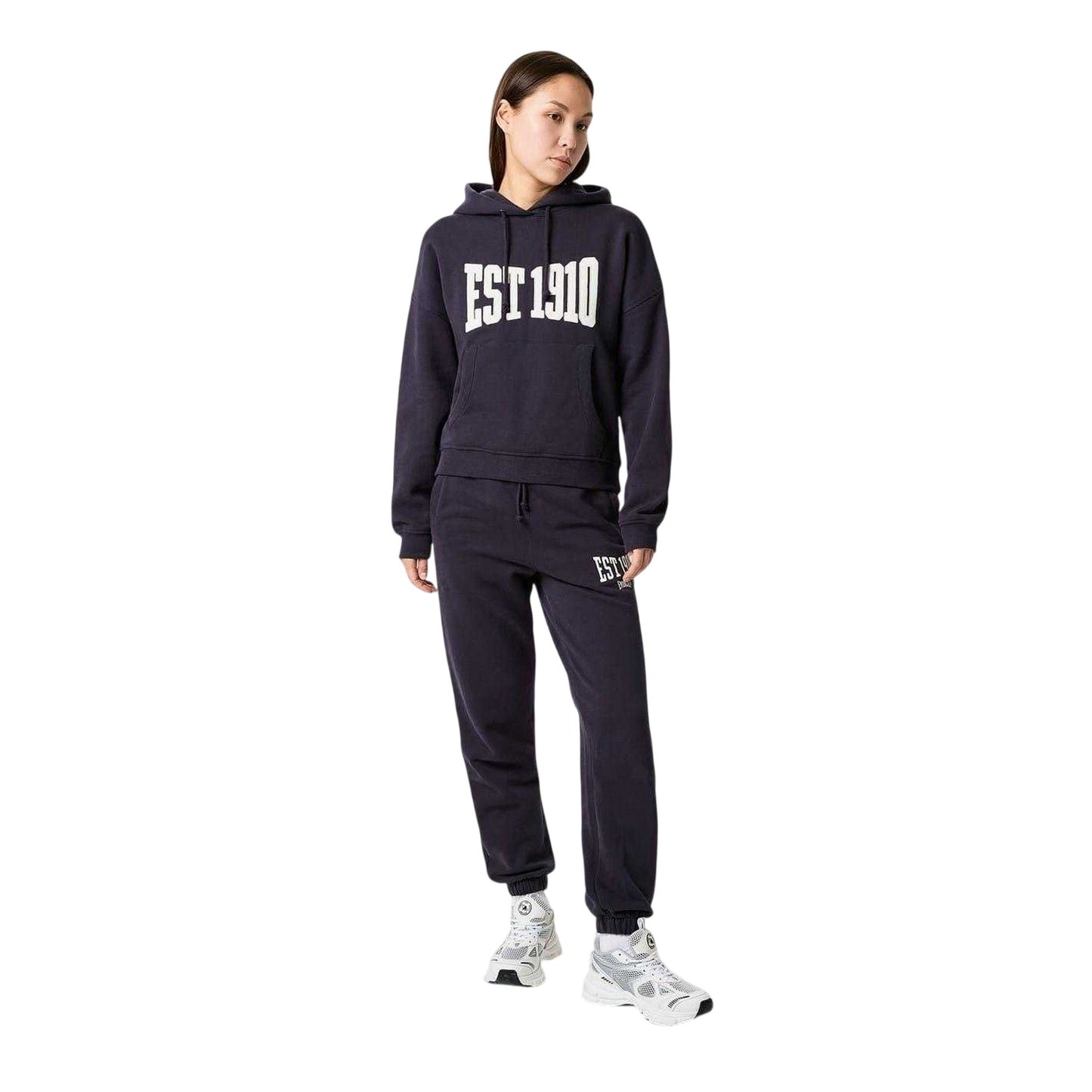 Navy - Lifestyle - Everlast Womens-Ladies Est 1910 Logo Hoodie