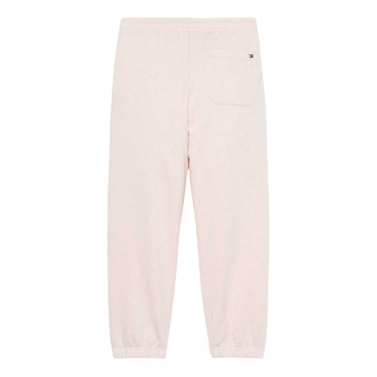 Pink - Back - Tommy Hilfiger Childrens-Kids Timeless Fleece Joggers