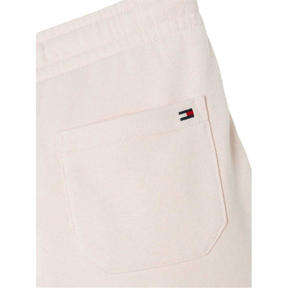 Pink - Side - Tommy Hilfiger Childrens-Kids Timeless Fleece Joggers