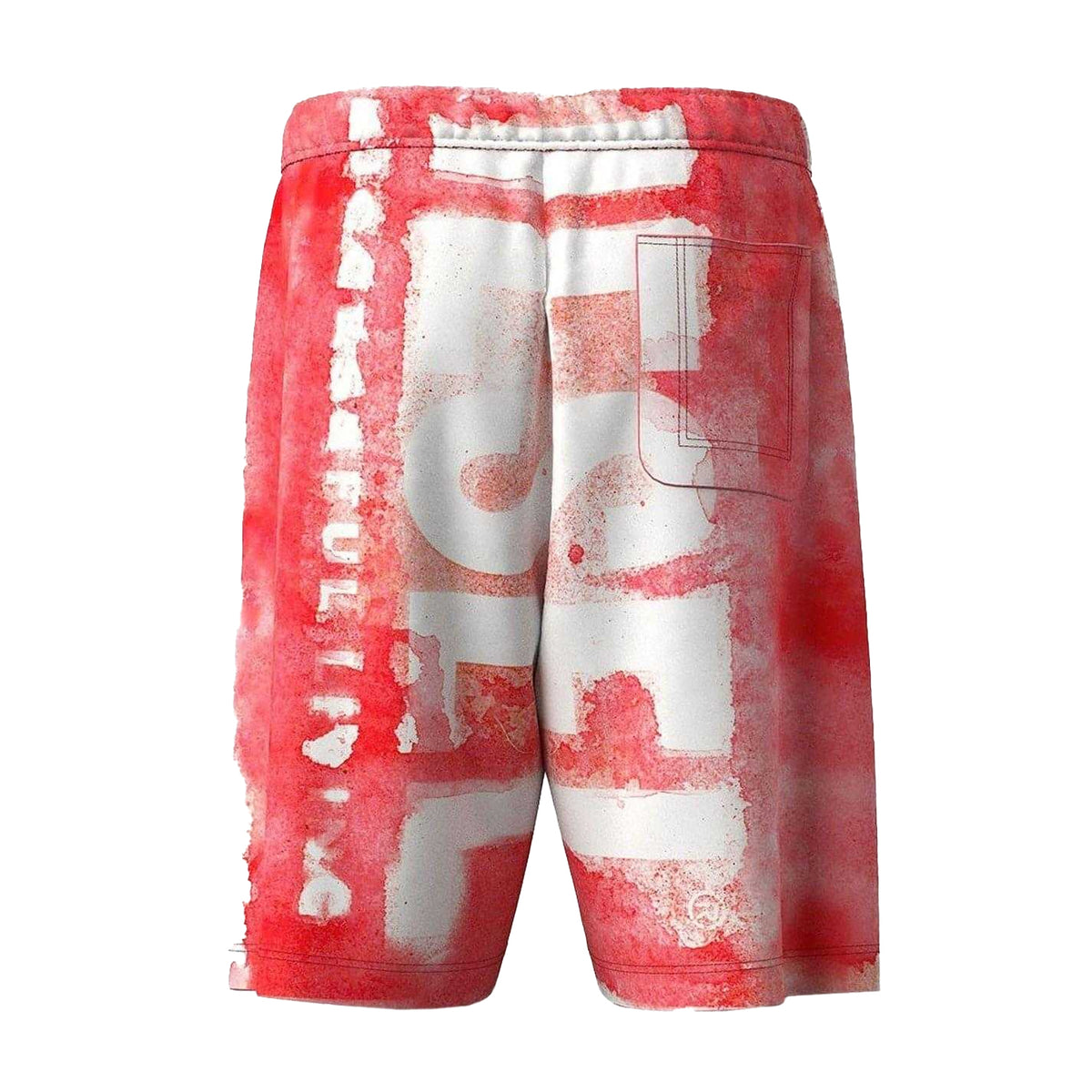 Red - Back - Diesel Mens Marshy Sweat Shorts