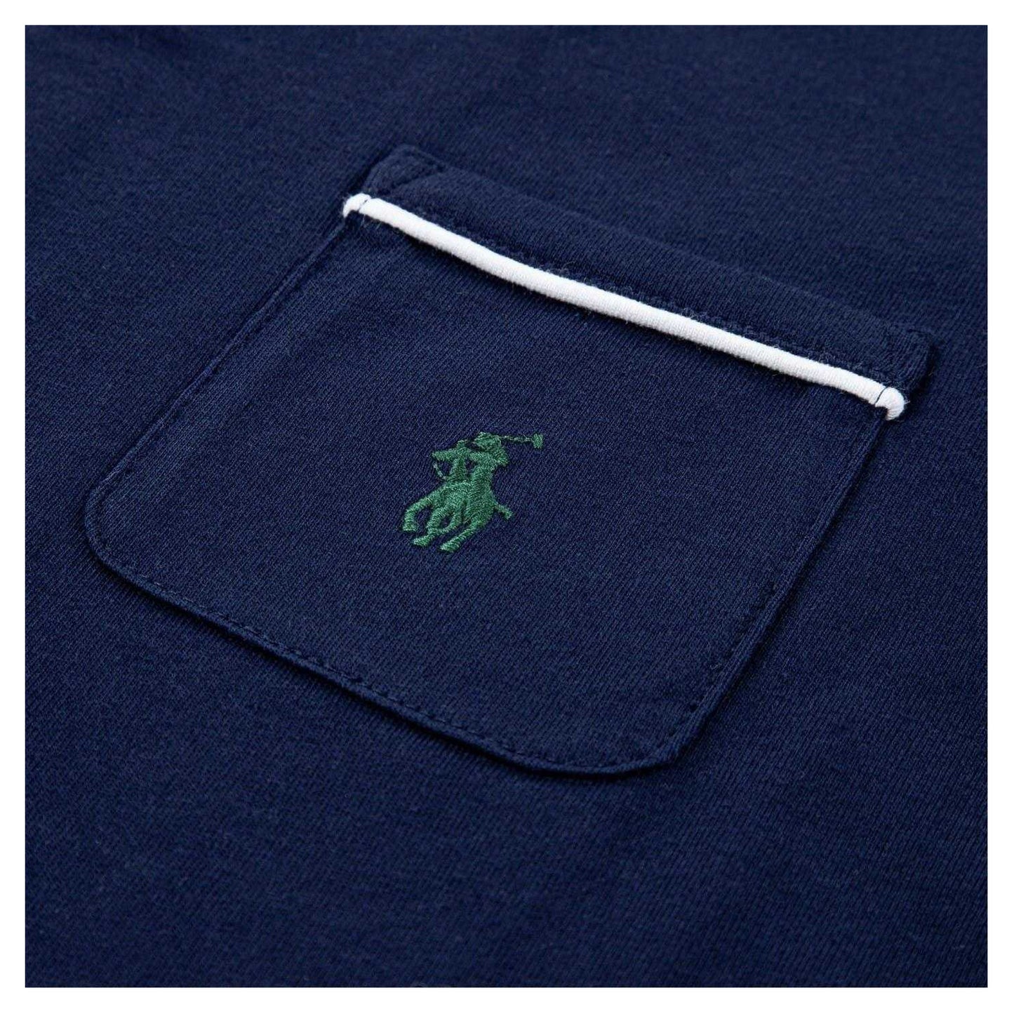Navy - Side - Ralph Lauren Childrens-Kids Classics Collared Long Pyjama Set