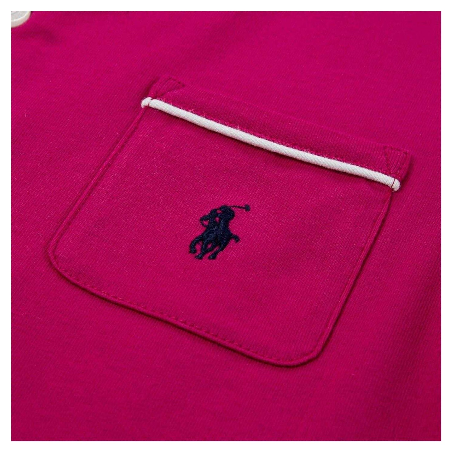 Pink - Side - Ralph Lauren Childrens-Kids Classics Collared Long Pyjama Set