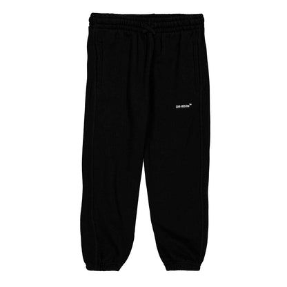 Black-White - Front - Off White Childrens-Kids Arrow Logo Joggers