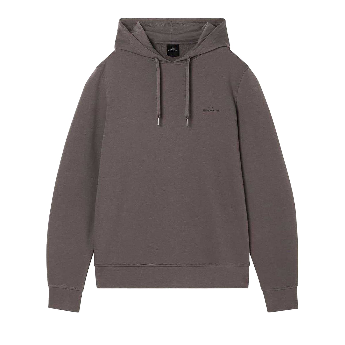 Gull Grey - Front - Armani Exchange Mens Tailored Pullover Hoodie