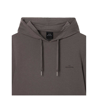 Gull Grey - Side - Armani Exchange Mens Tailored Pullover Hoodie