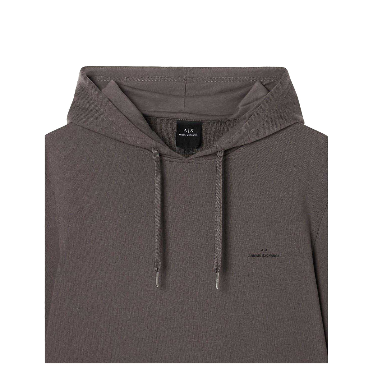Gull Grey - Side - Armani Exchange Mens Tailored Pullover Hoodie