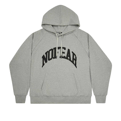 Grey Marl - Front - No Fear Mens Cotton Blend Raglan Pullover Hoodie