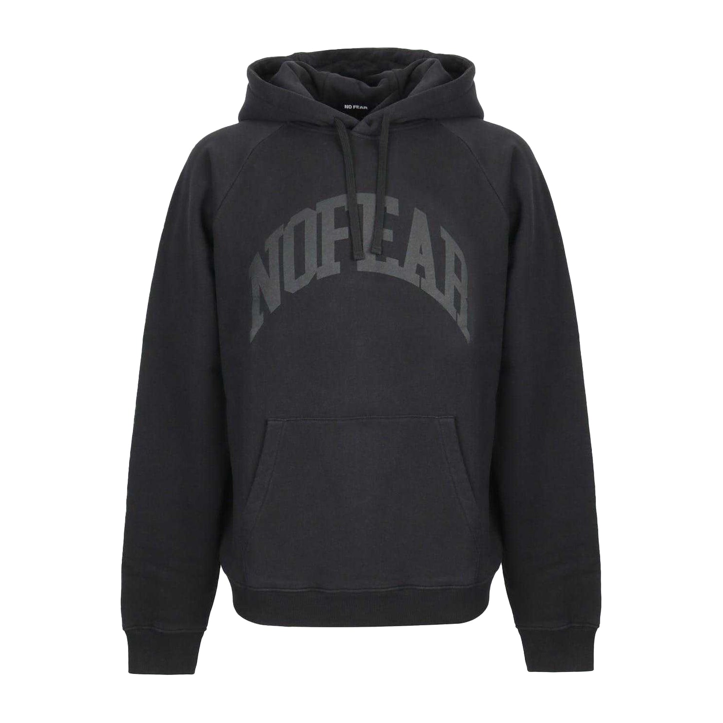 Black - Front - No Fear Mens Cotton Blend Raglan Pullover Hoodie