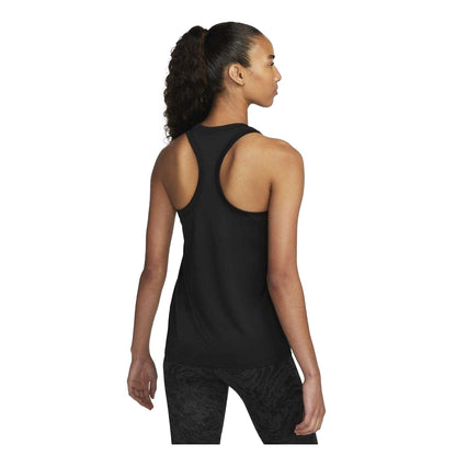 Black - Back - Nike Womens-Ladies Dri-FIT Racerback Tank Top