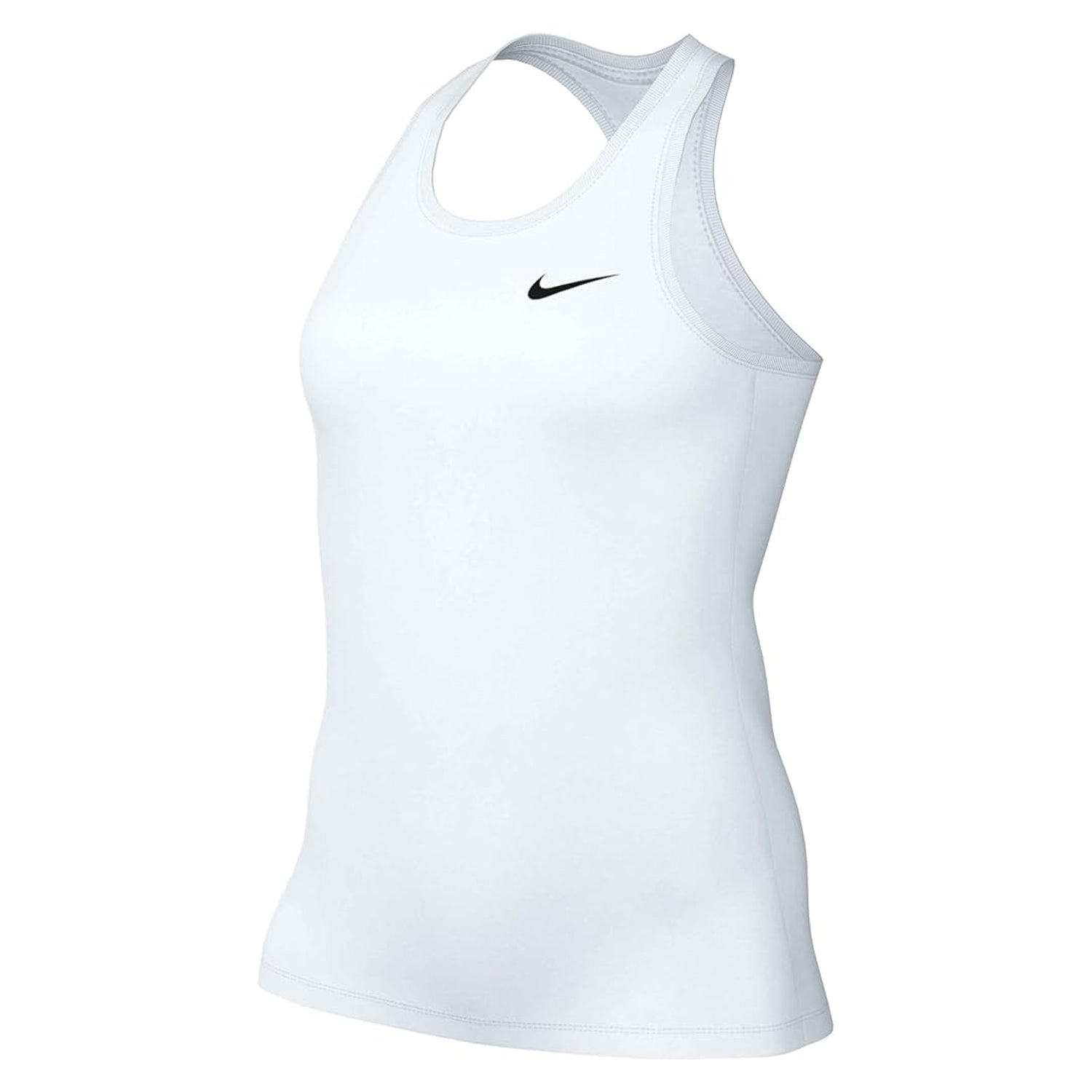 White - Front - Nike Womens-Ladies Dri-FIT Racerback Tank Top