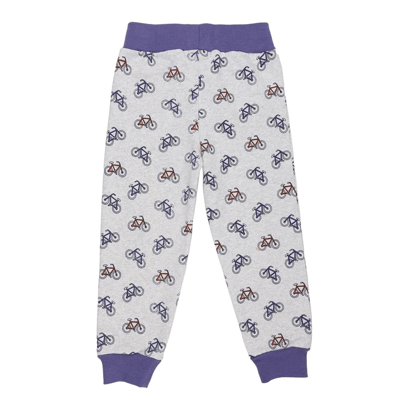 Multicoloured - Back - Lilly & Sid Childrens-Kids Fleece Bicycle Regular Joggers