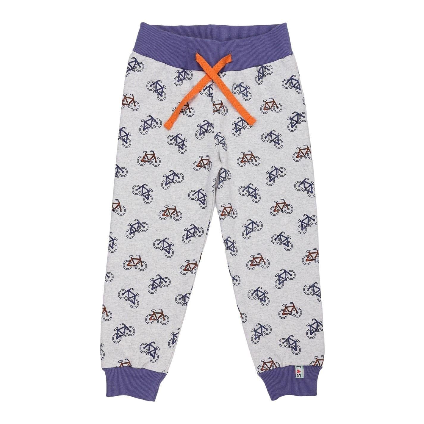 Multicoloured - Front - Lilly & Sid Childrens-Kids Fleece Bicycle Regular Joggers