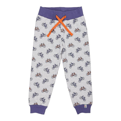 Multicoloured - Front - Lilly & Sid Childrens-Kids Fleece Bicycle Regular Joggers
