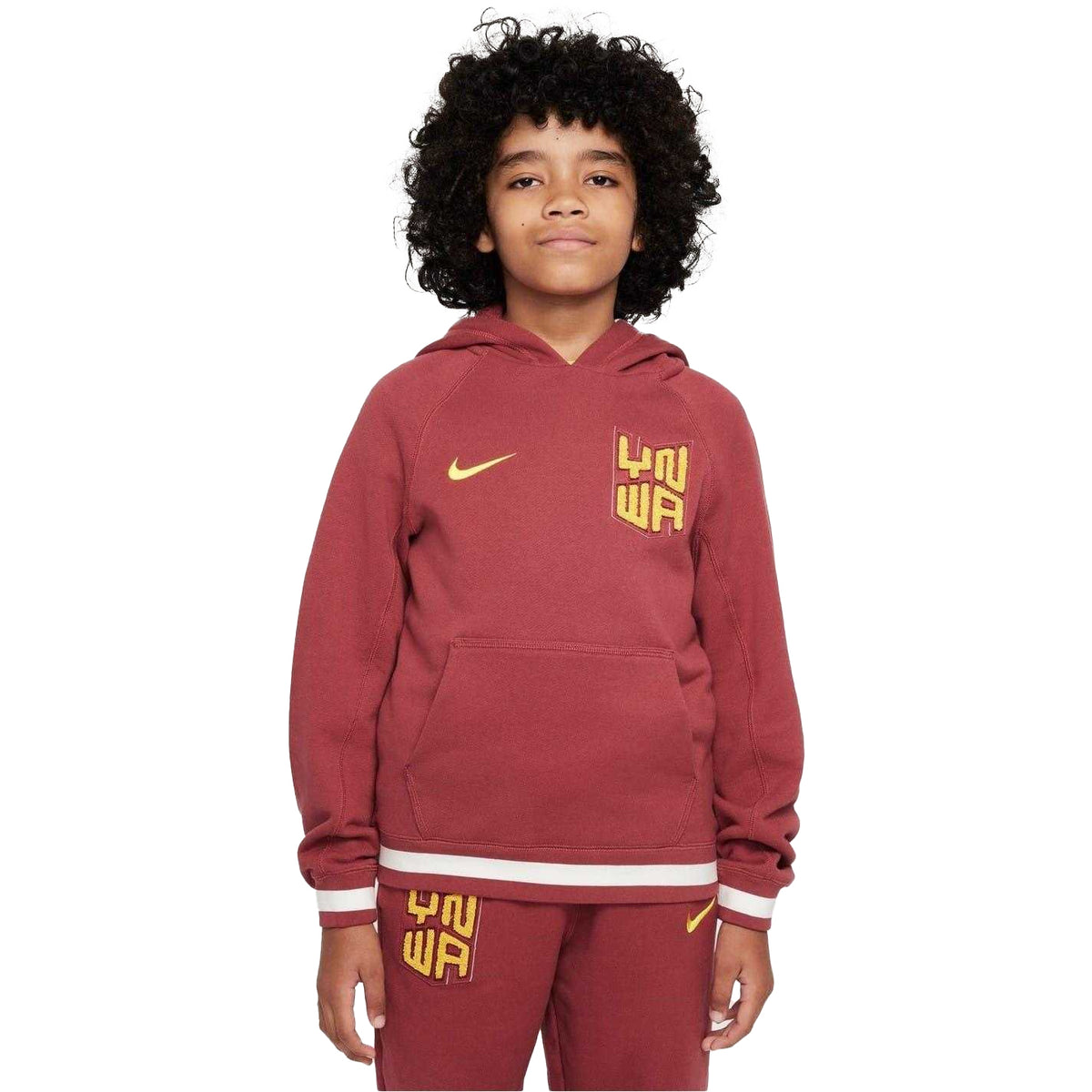 Red - Front - Nike Childrens-Kids Liverpool FC Pull Over Hoodie
