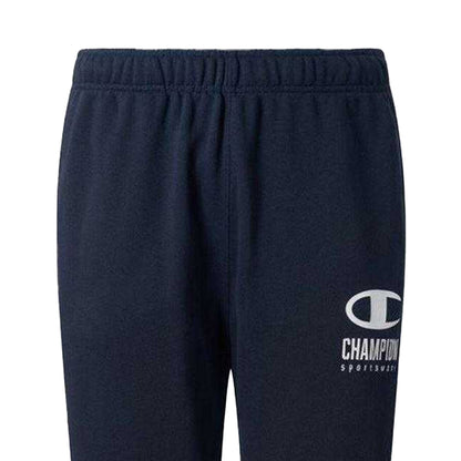 Navy - Side - Champion Mens Jersey Jogging Bottoms
