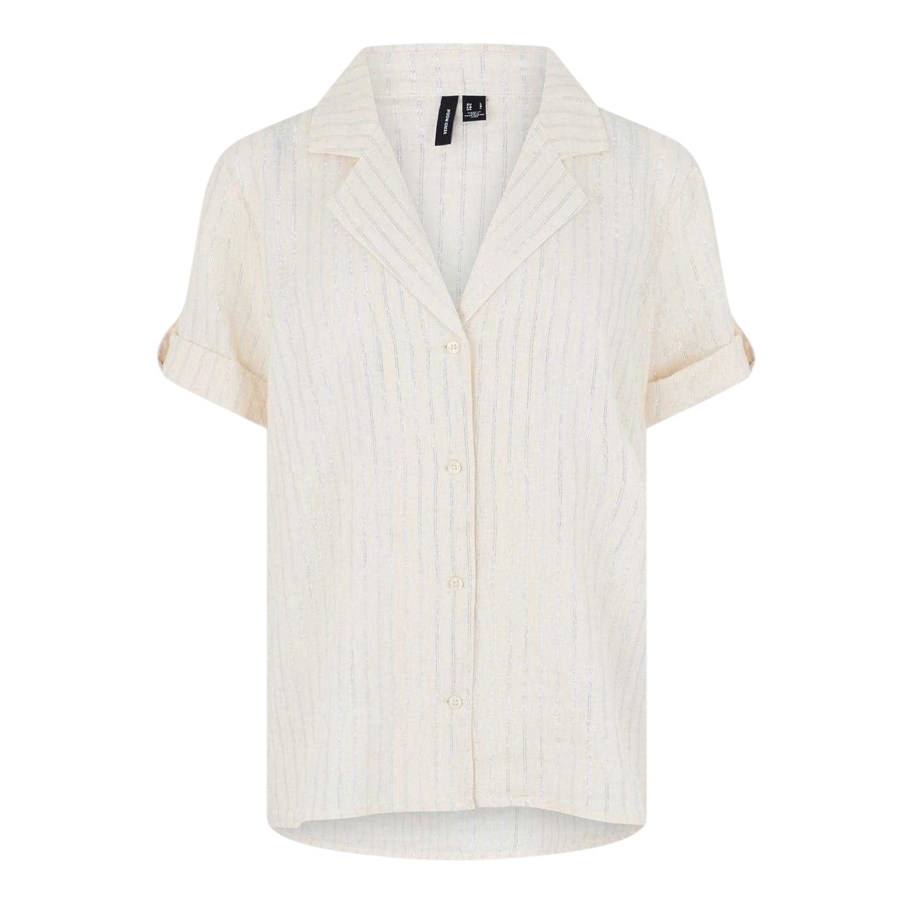Birch - Front - Vero Moda Womens-Ladies Striped Relaxed Fit Shirt