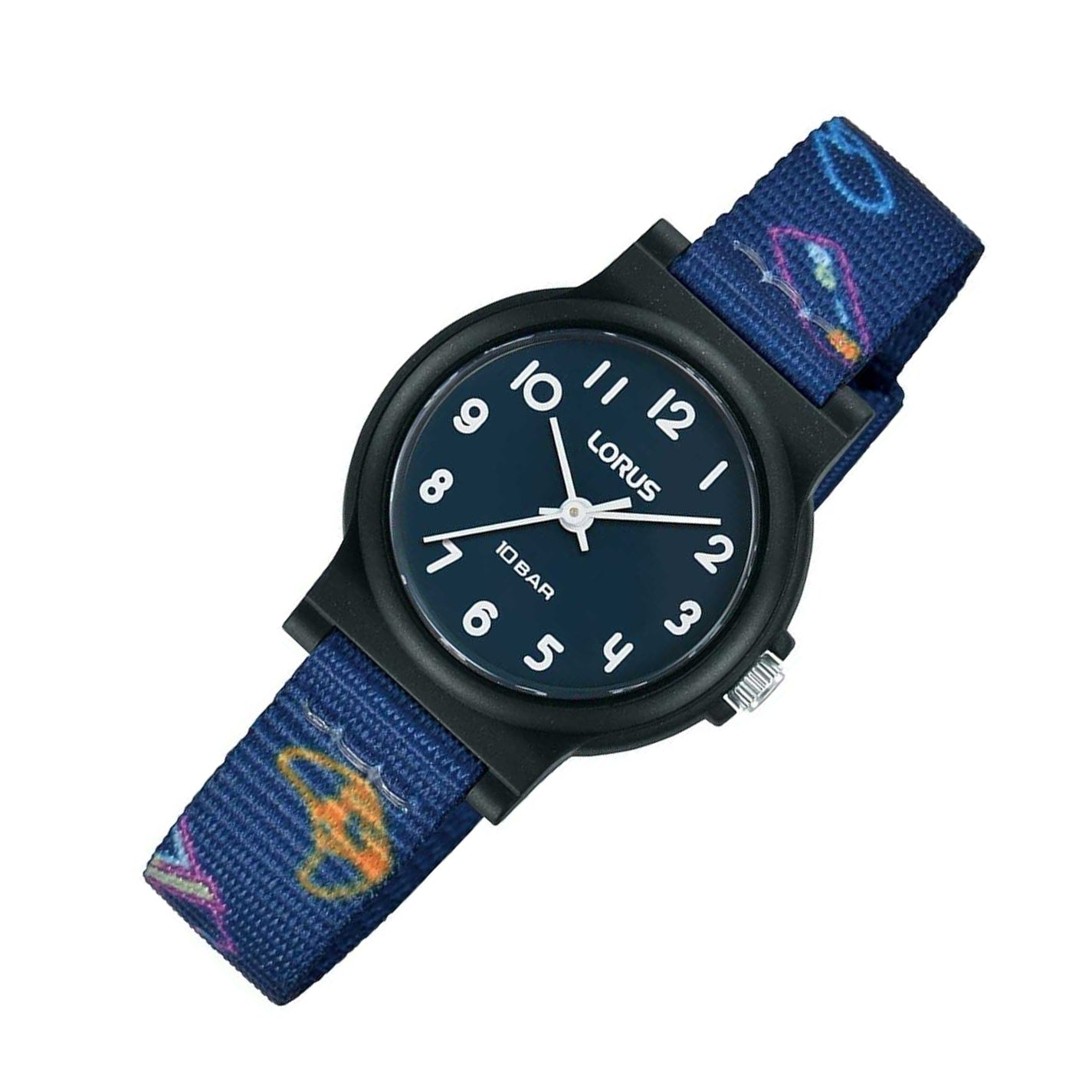 Blue - Back - Lorus Childrens-Kids Textile Analogue Watch
