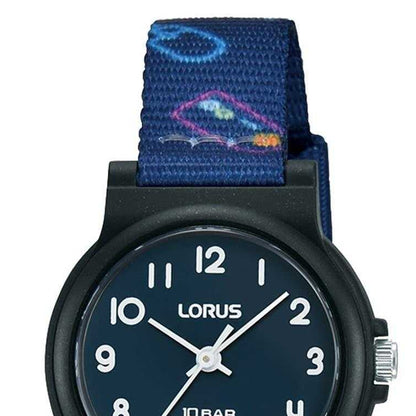 Blue - Side - Lorus Childrens-Kids Textile Analogue Watch