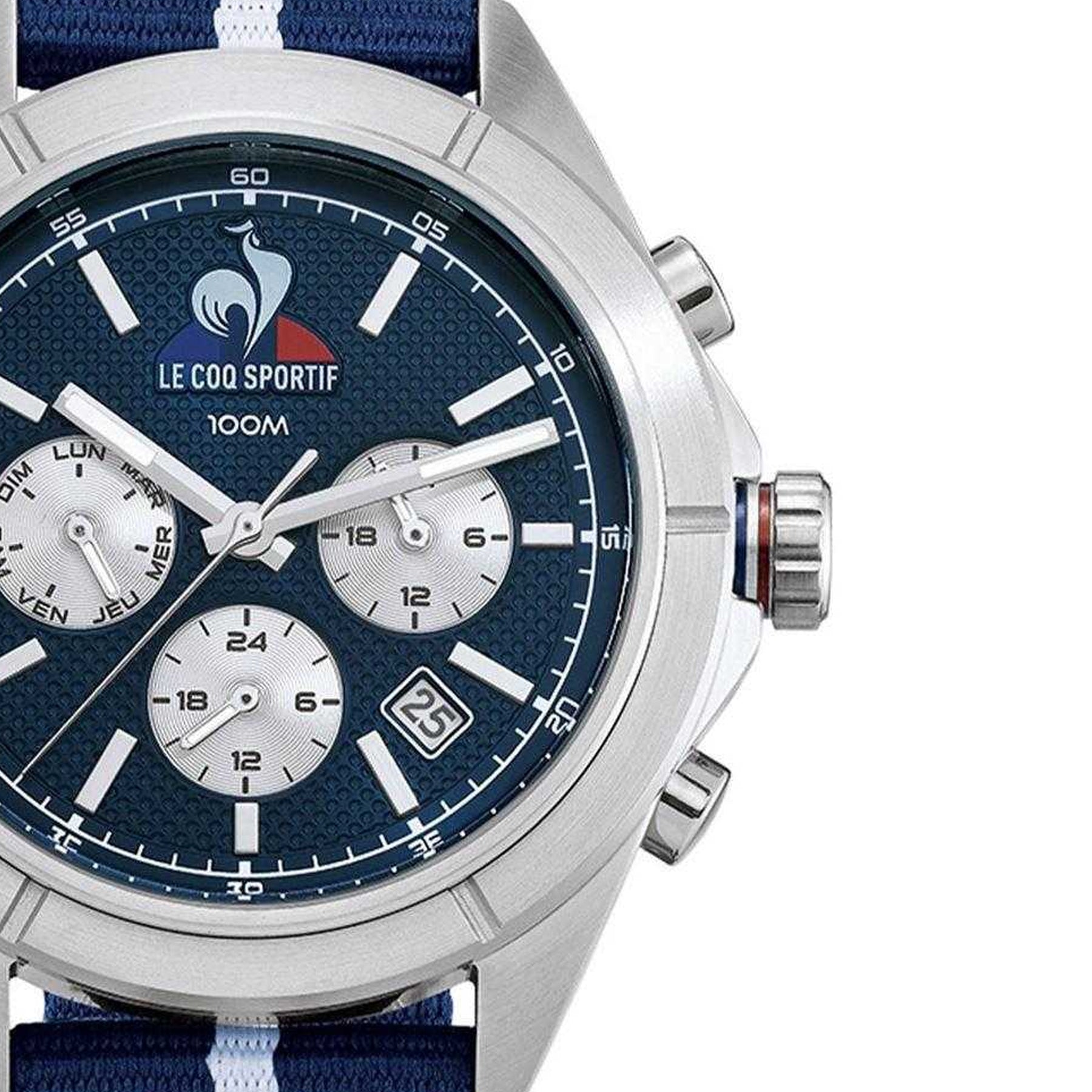 Navy-Grey - Back - Le Coq Sportif Mens Essential Chronograph Watch