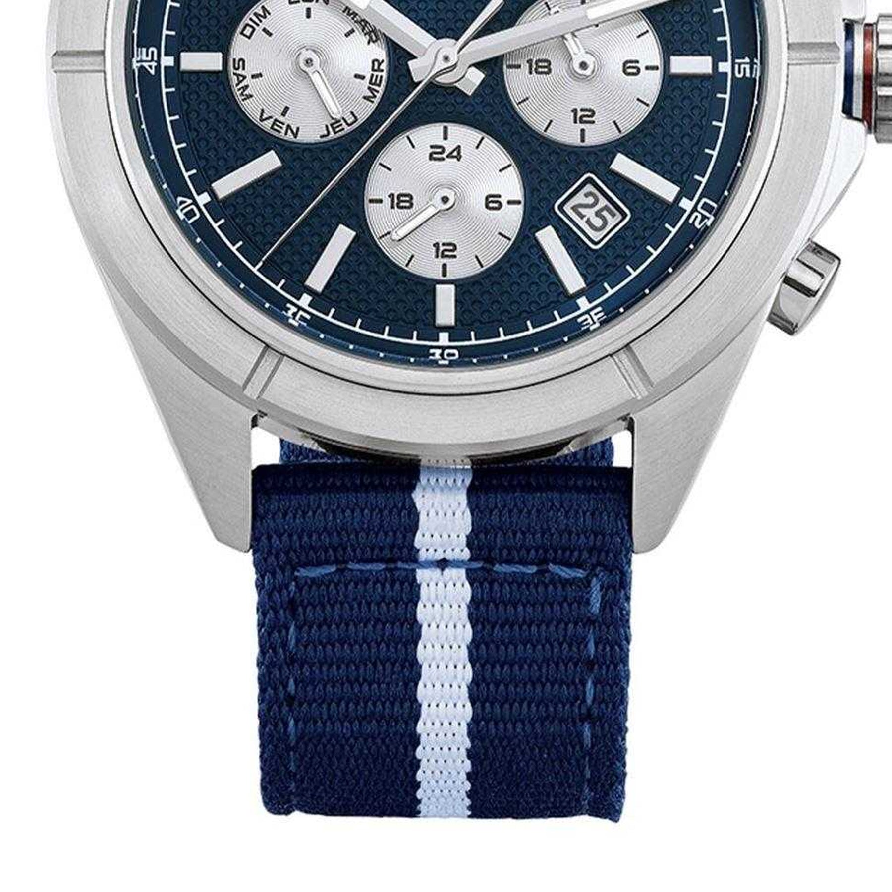Navy-Grey - Side - Le Coq Sportif Mens Essential Chronograph Watch