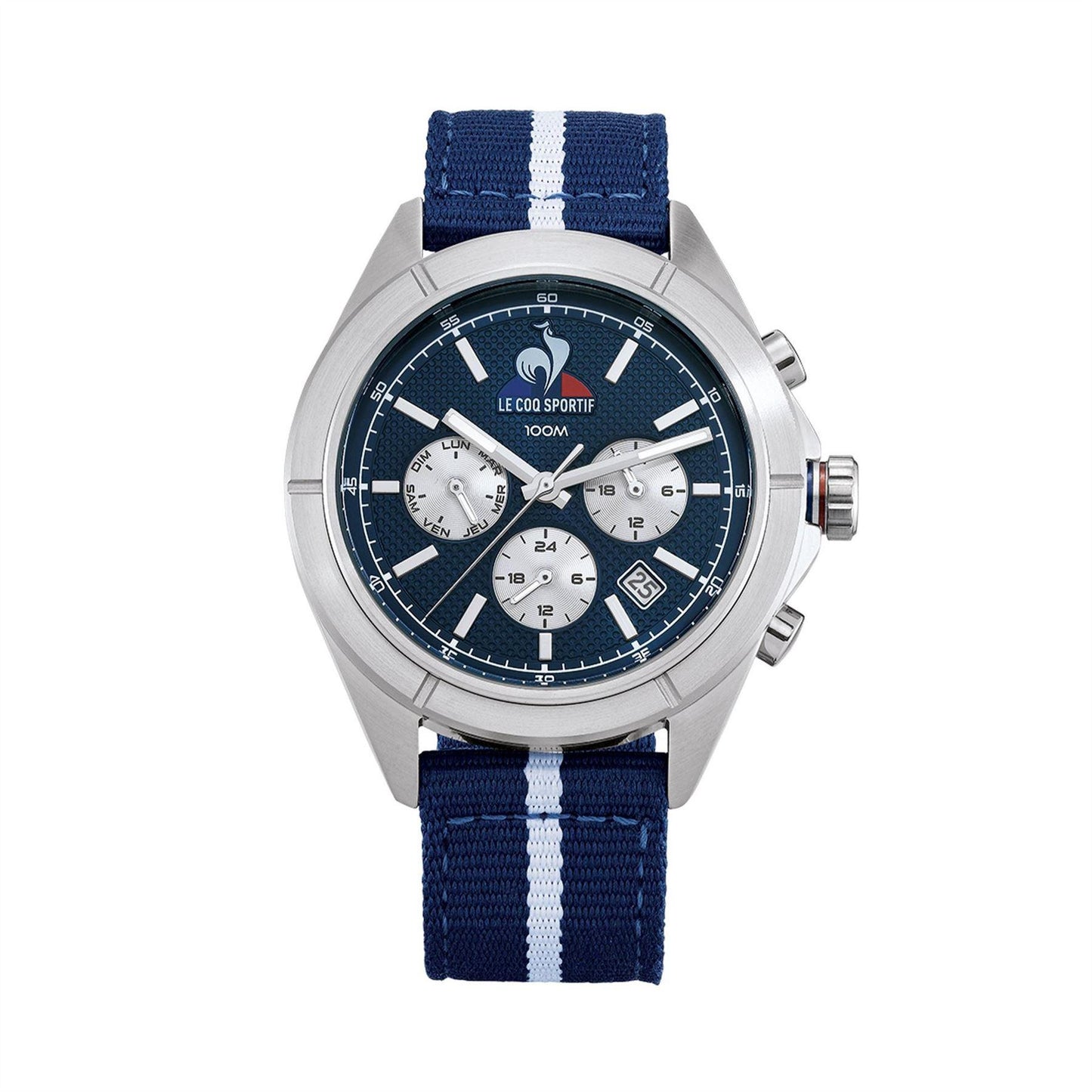 Navy-Grey - Front - Le Coq Sportif Mens Essential Chronograph Watch
