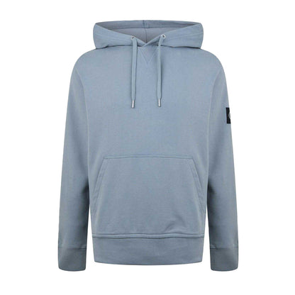Overcast Grey - Front - Calvin Klein Mens Monogram Badge Hoodie