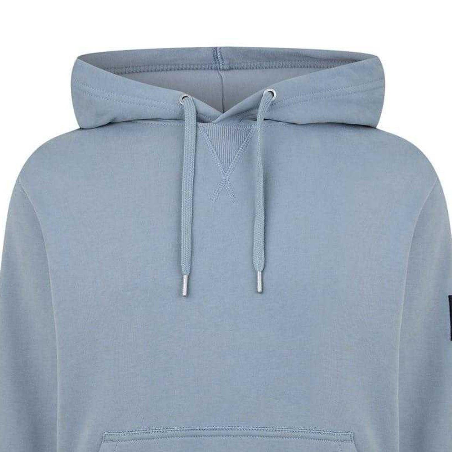 Overcast Grey - Side - Calvin Klein Mens Monogram Badge Hoodie