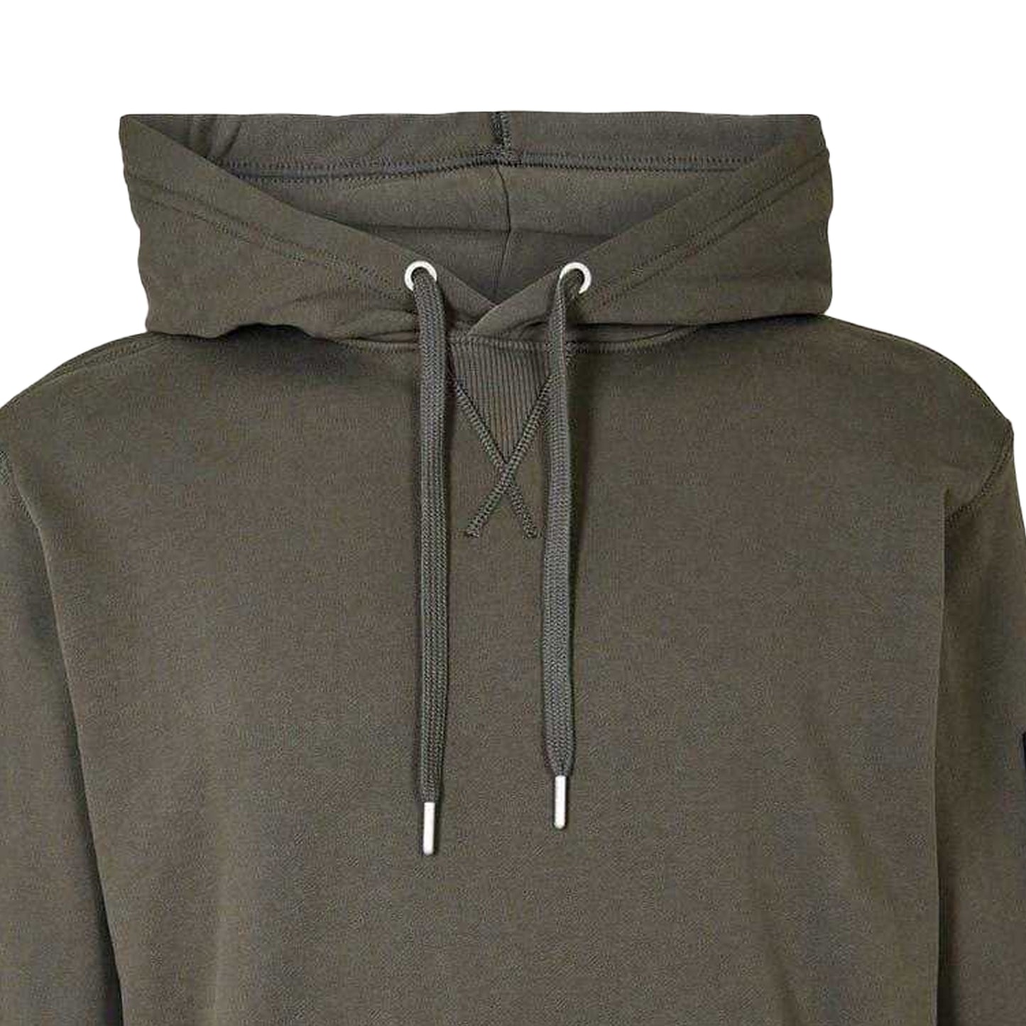 Beluga - Side - Calvin Klein Mens Monogram Badge Hoodie