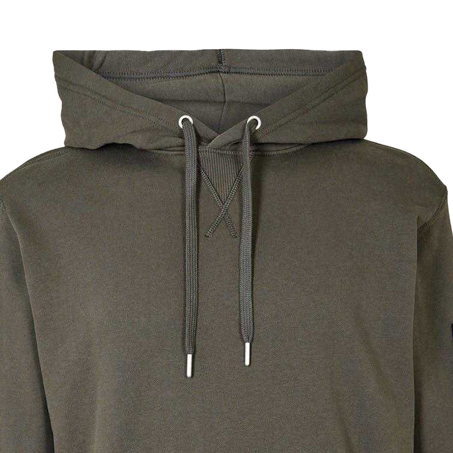 Beluga - Side - Calvin Klein Mens Monogram Badge Hoodie