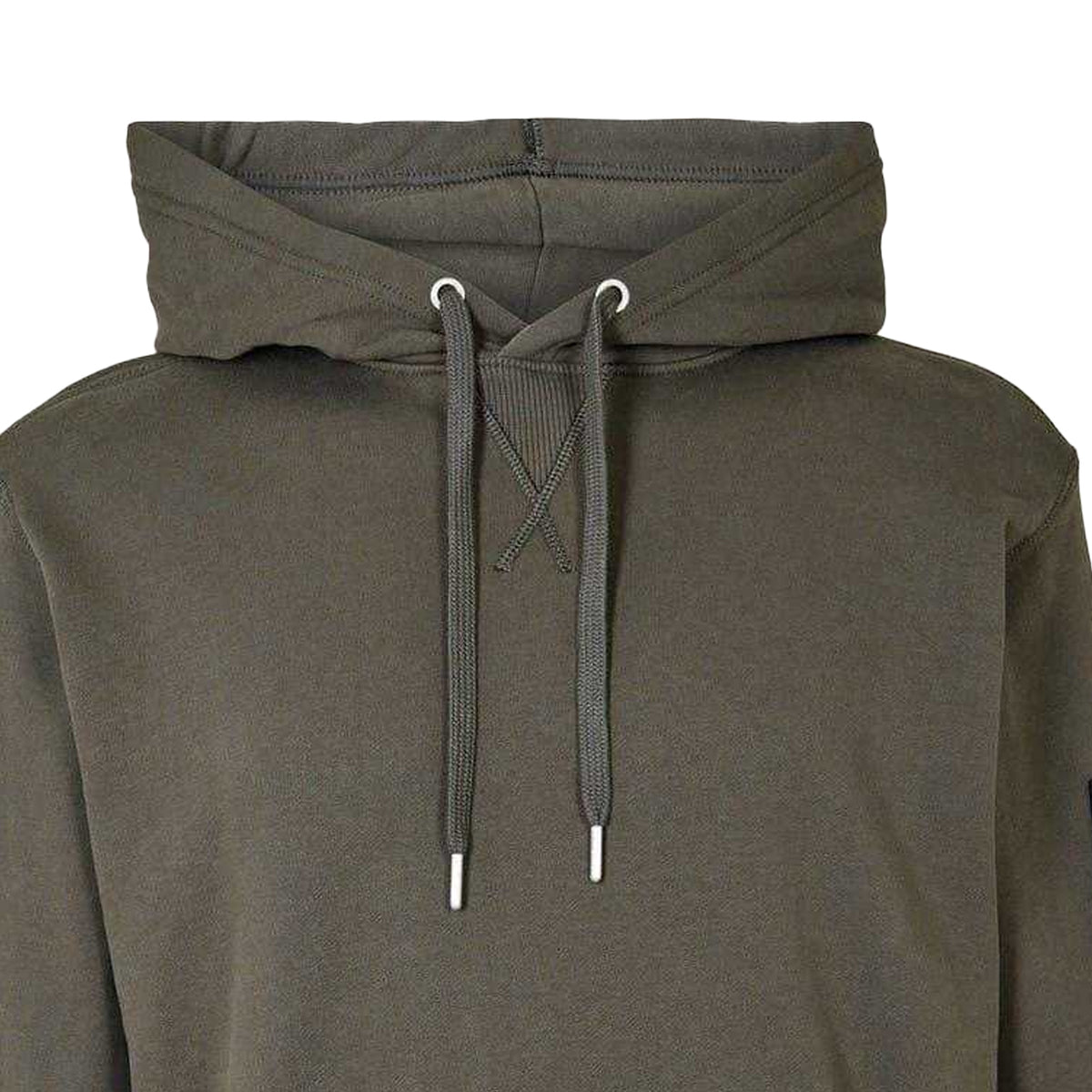 Beluga - Side - Calvin Klein Mens Monogram Badge Hoodie