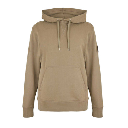 Brindle - Front - Calvin Klein Mens Monogram Badge Hoodie