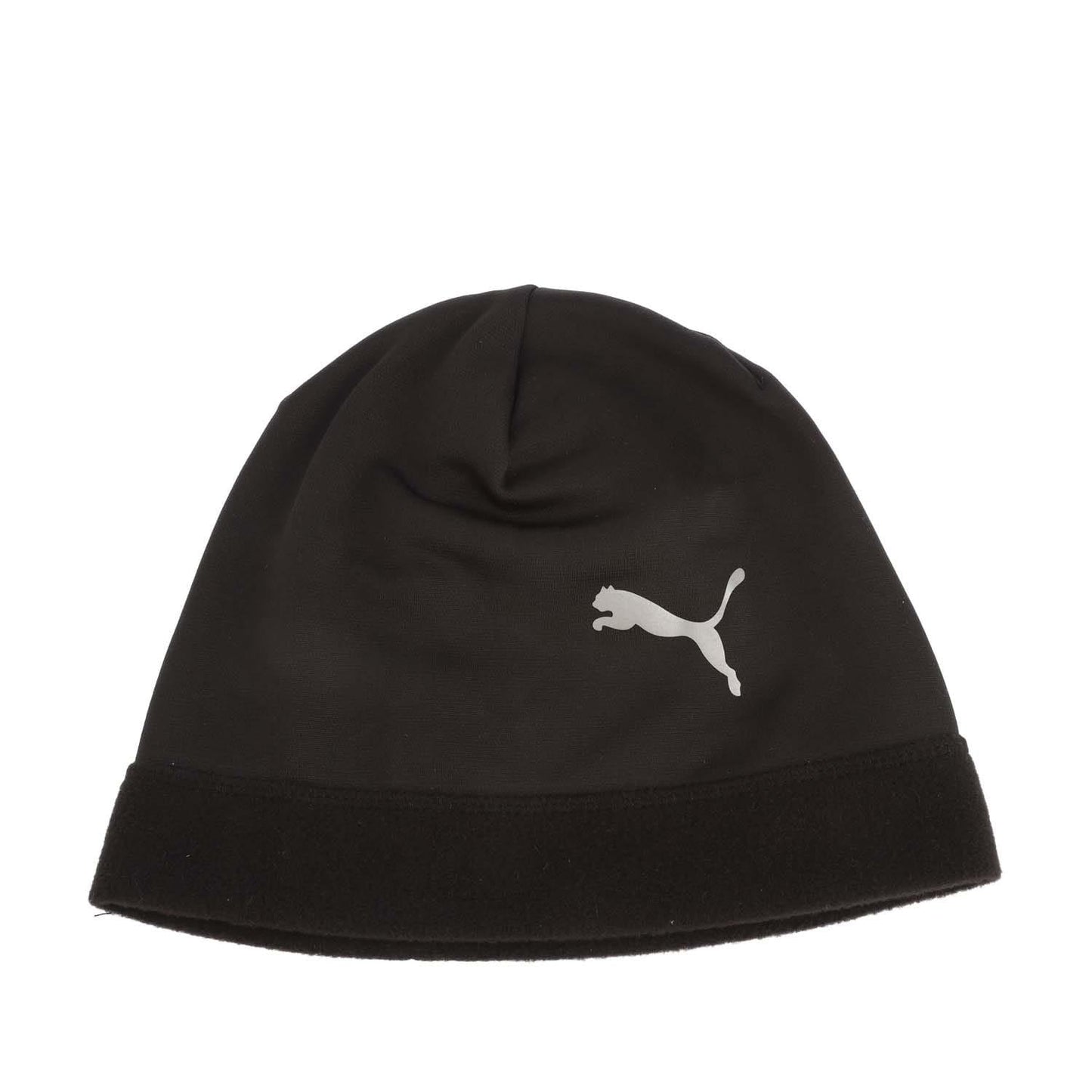Black - Front - Puma Logo Running Beanie