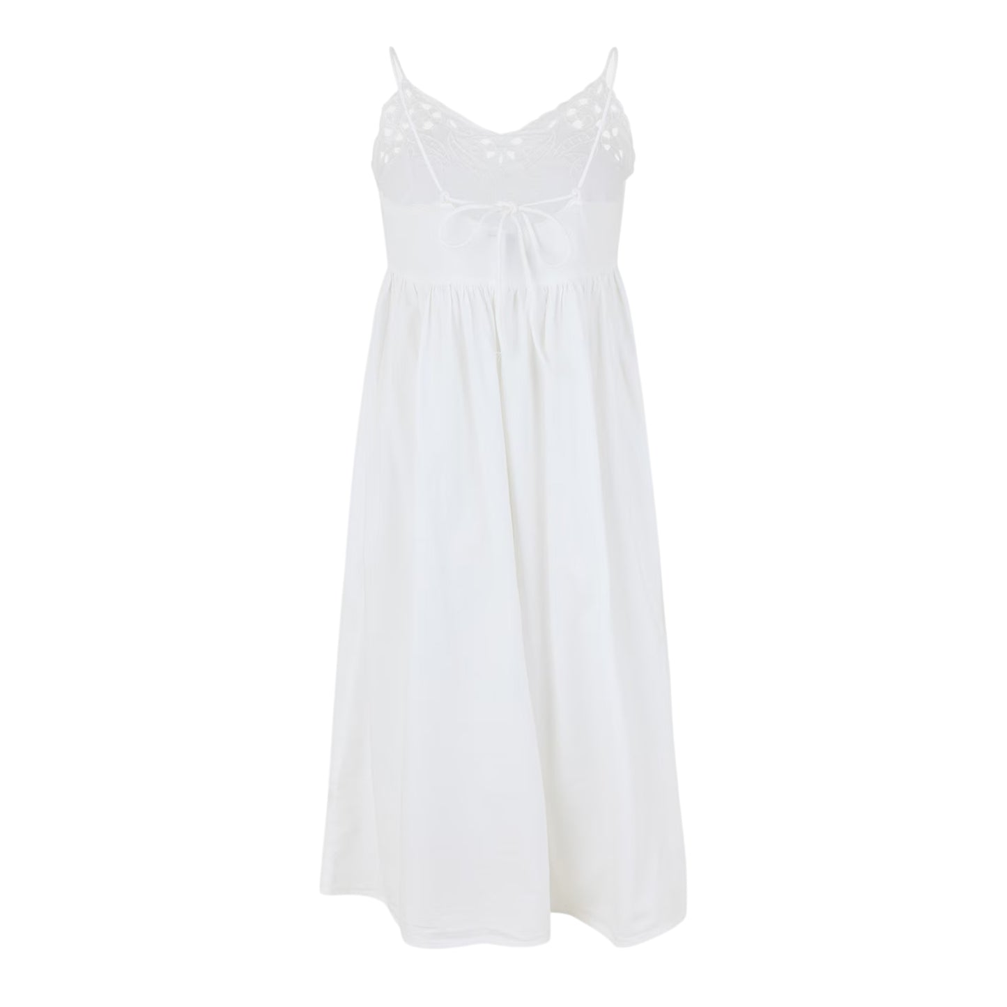 Snow White - Back - Vero Moda Womens-Ladies Broderie Spaghetti Strap Midi Dress