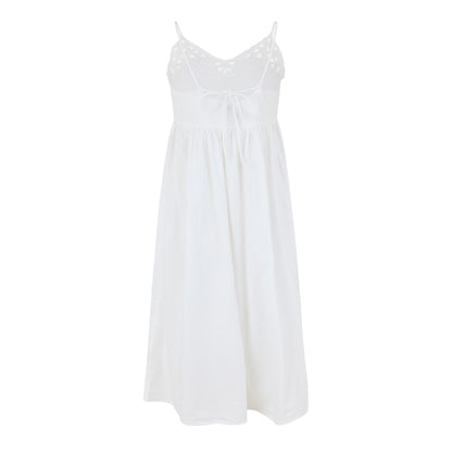 Snow White - Back - Vero Moda Womens-Ladies Broderie Spaghetti Strap Midi Dress