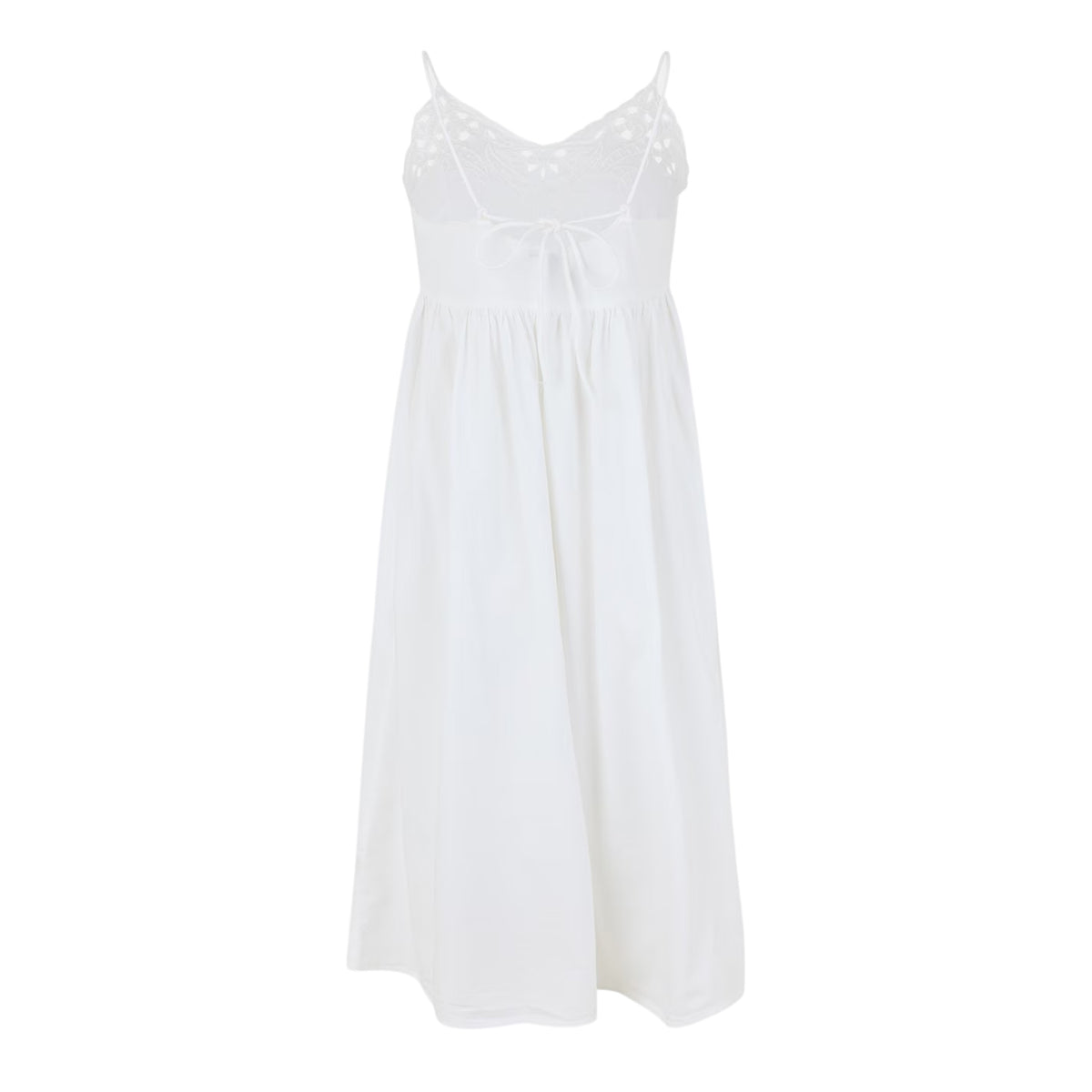 Snow White - Back - Vero Moda Womens-Ladies Broderie Spaghetti Strap Midi Dress