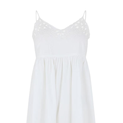 Snow White - Side - Vero Moda Womens-Ladies Broderie Spaghetti Strap Midi Dress