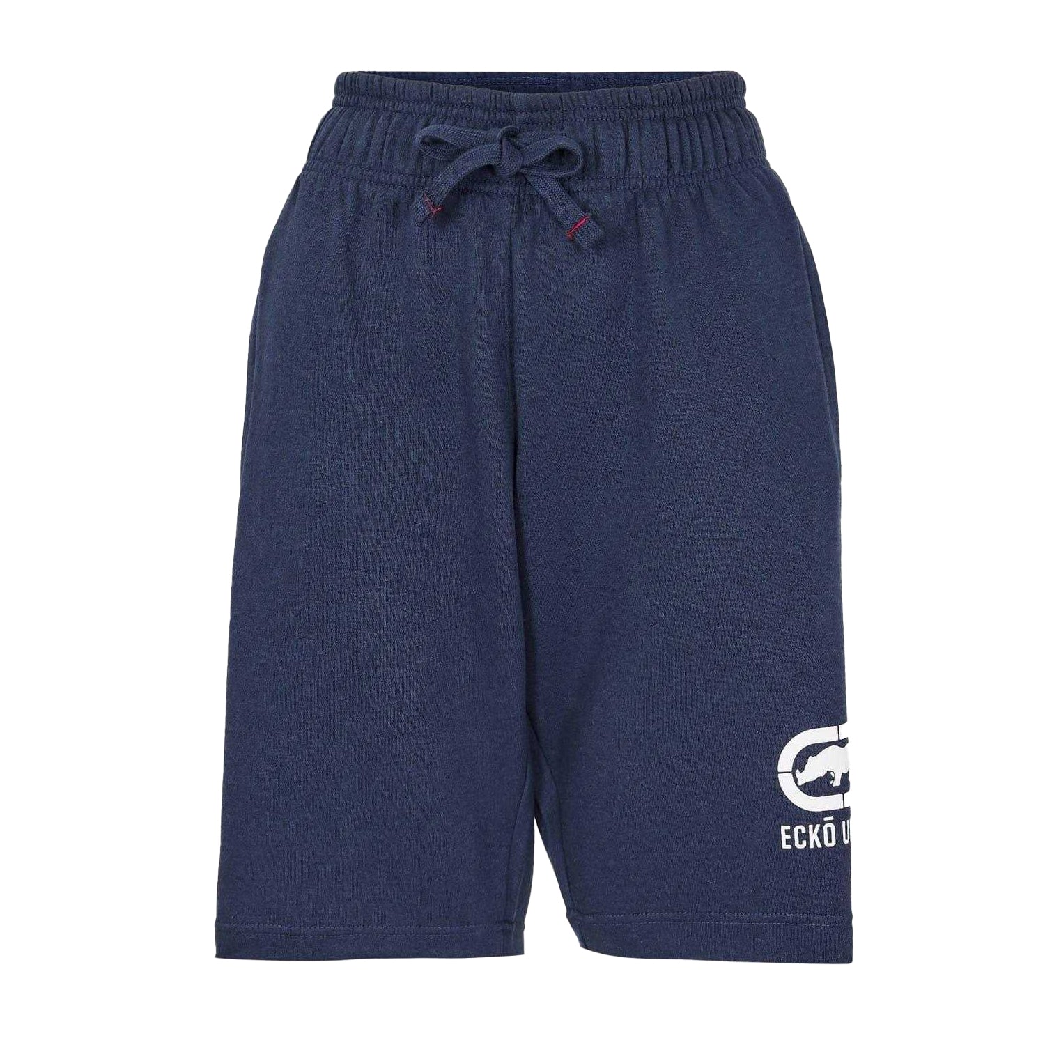 Navy - Front - Ecko Mens Cloud Crocodile Fleece Casual Sweat Shorts