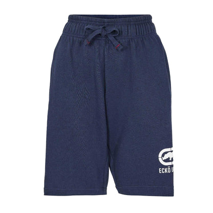 Navy - Front - Ecko Mens Cloud Crocodile Fleece Casual Sweat Shorts
