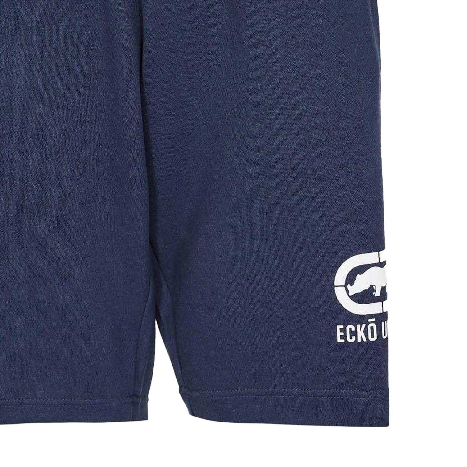 Navy - Back - Ecko Mens Cloud Crocodile Fleece Casual Sweat Shorts