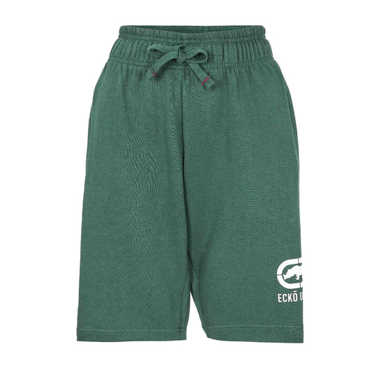 Green - Front - Ecko Womens-Ladies Cloud Crocodile Fleece Casual Sweat Shorts