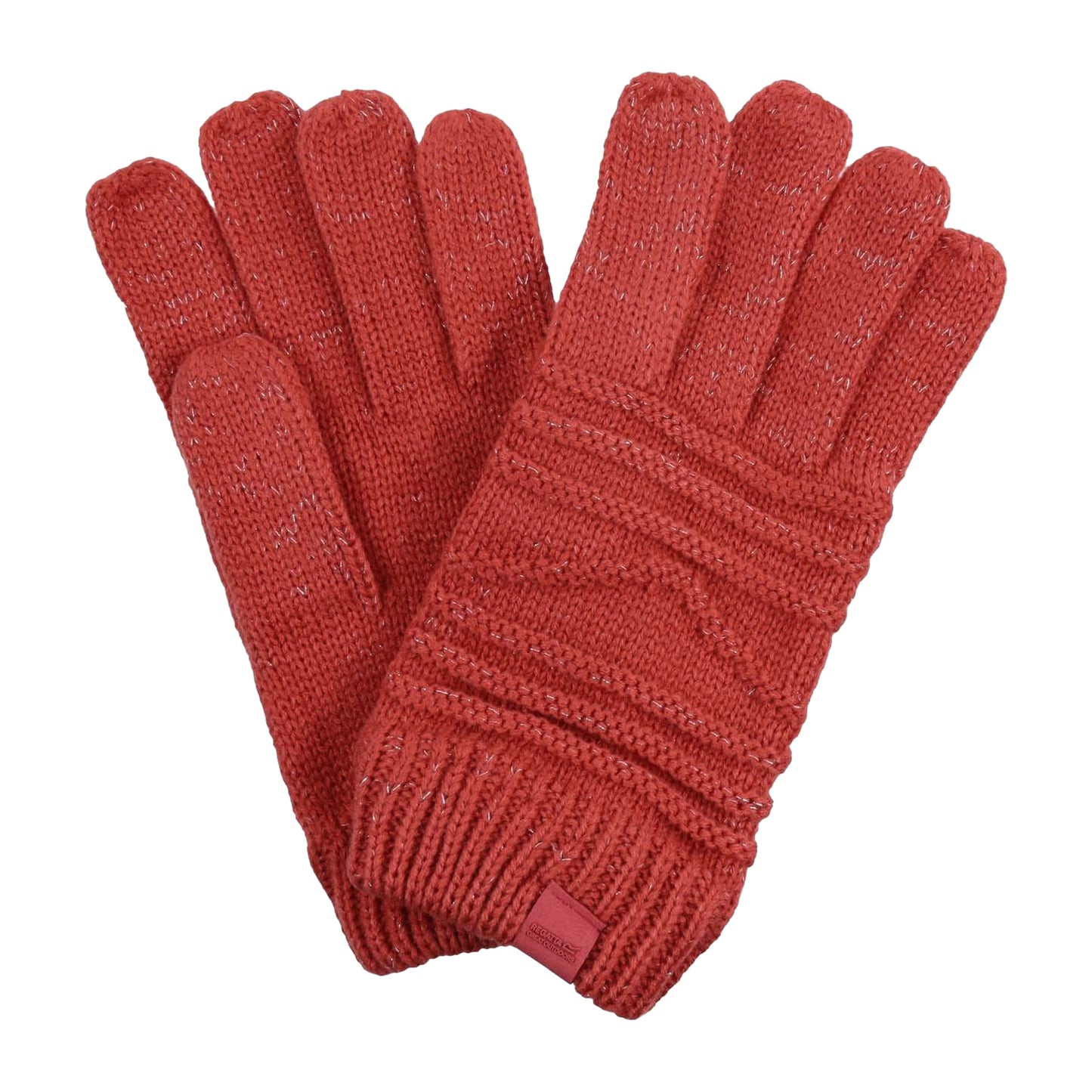 Mineral Red - Front - Regatta Womens-Ladies Multimix IV Cable Knit Gloves