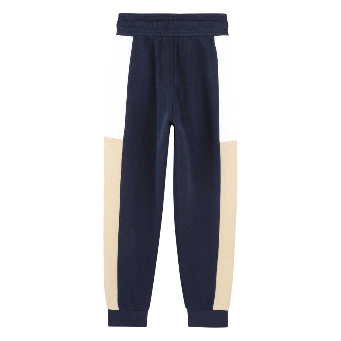 Navy - Back - Boss Childrens-Kids Colour Block Jogging Bottoms