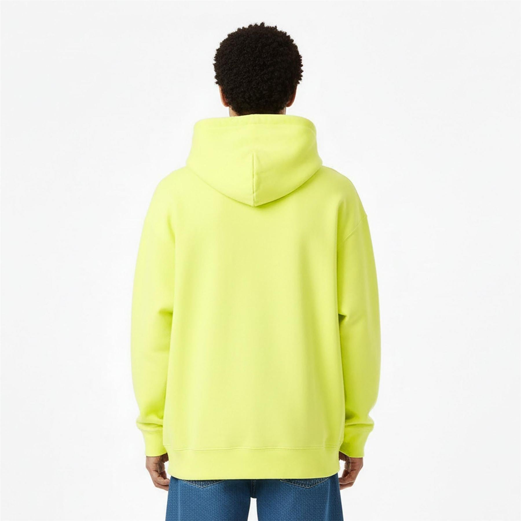 Lime - Lifestyle - Dickies Mens Hooded Relaxed Fit Drawstring Hoodie