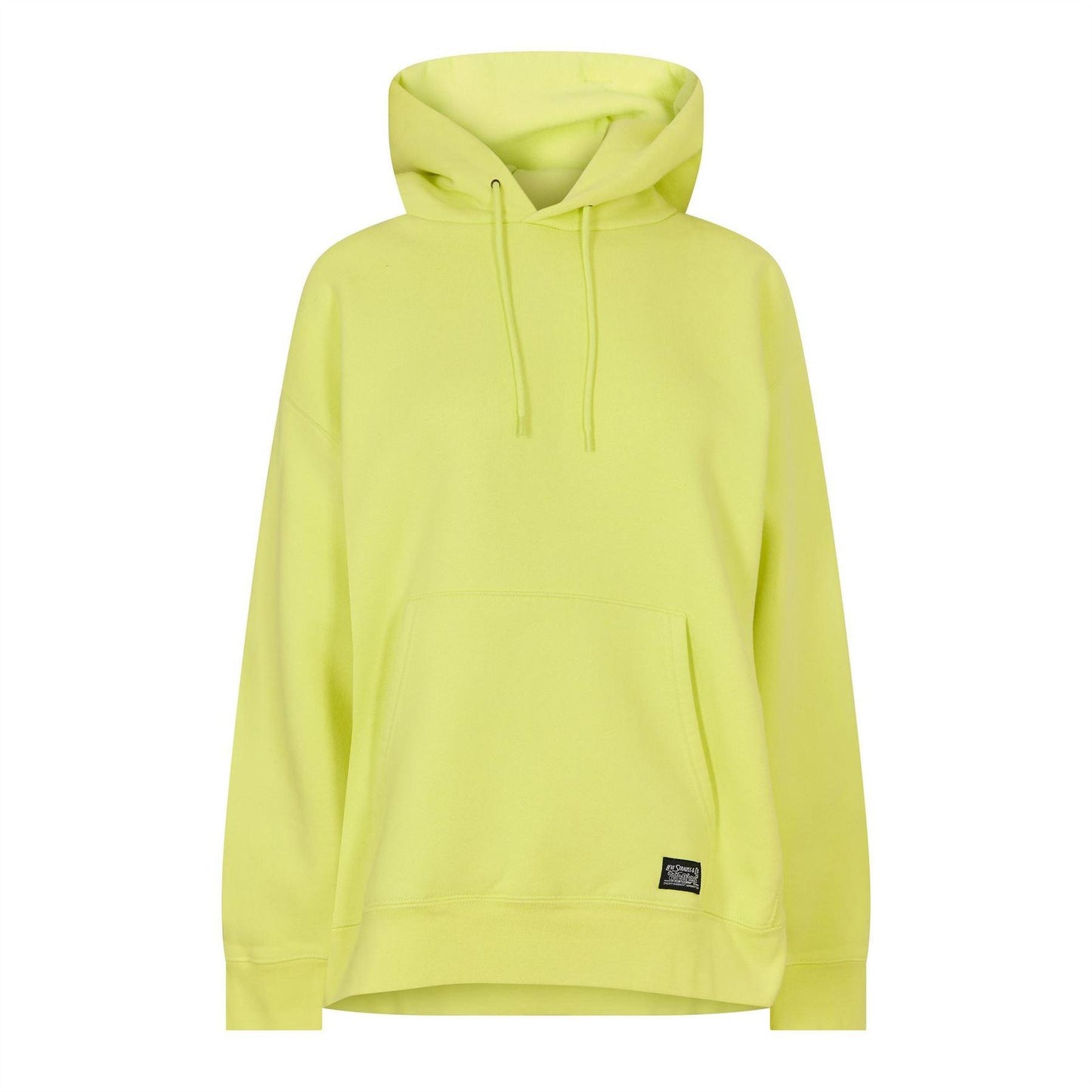 Lime - Front - Dickies Mens Hooded Relaxed Fit Drawstring Hoodie